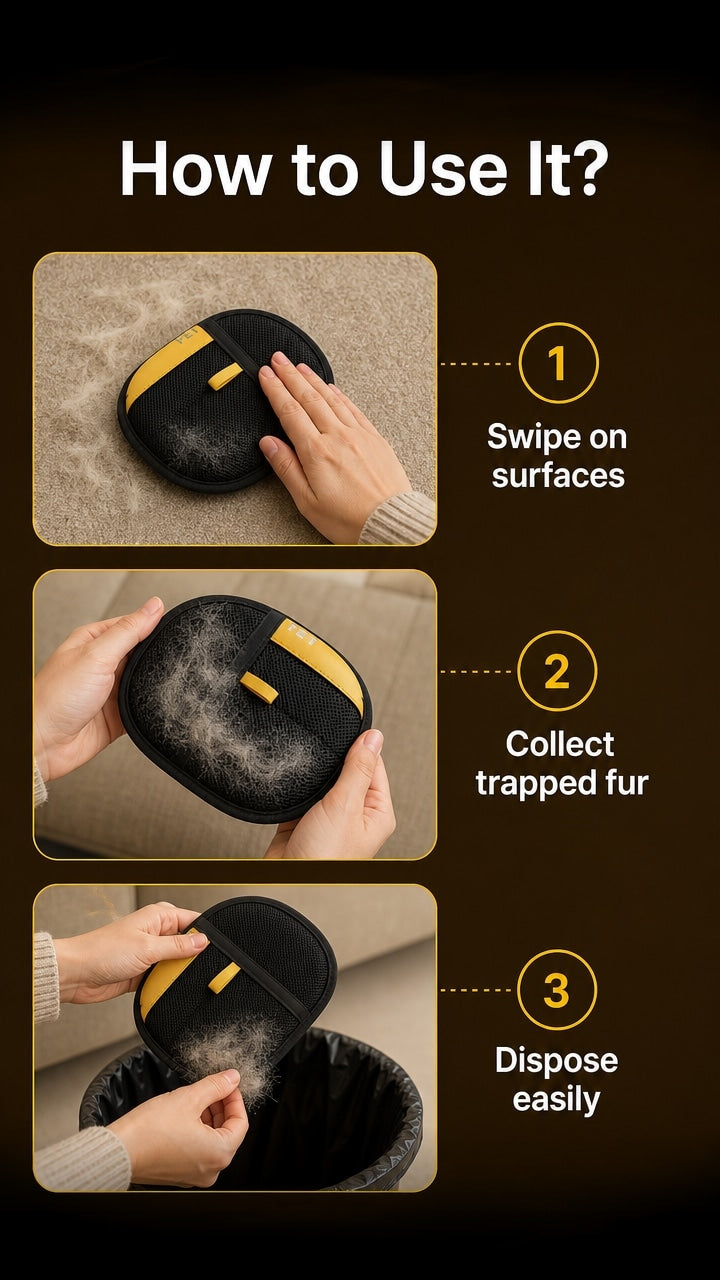 How To Use — Cat Hair Cleaner Cat Hair Removal And Adsorption Artifact Hair Brush
